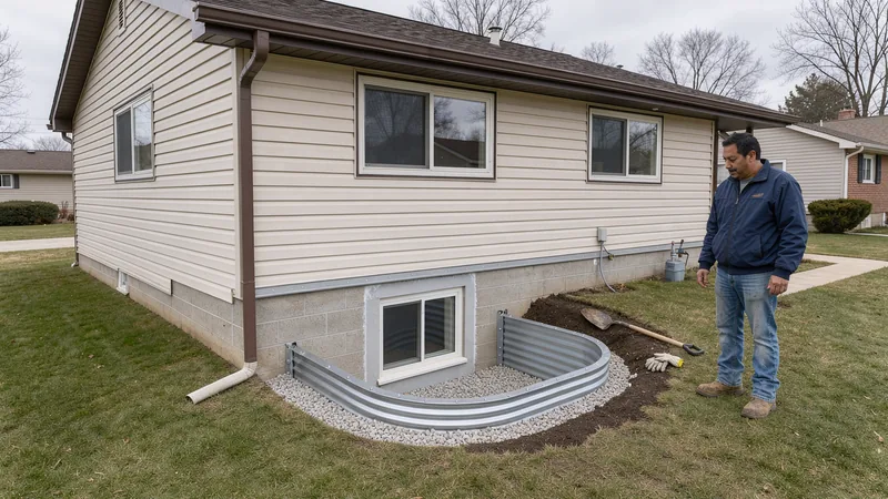 Window well installation in Loves Park, IL