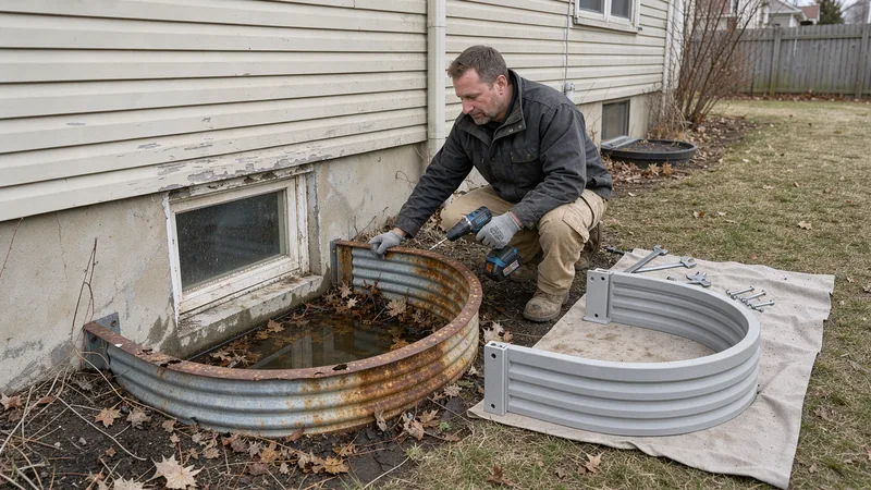 Existing Window Well Repair & Upgrade service in Rockford, IL